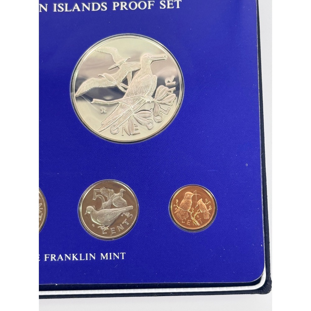 1975 British Virgin Islands Sterling Silver Proof Coin Set Franklin Mint COA - Picture 4 of 11